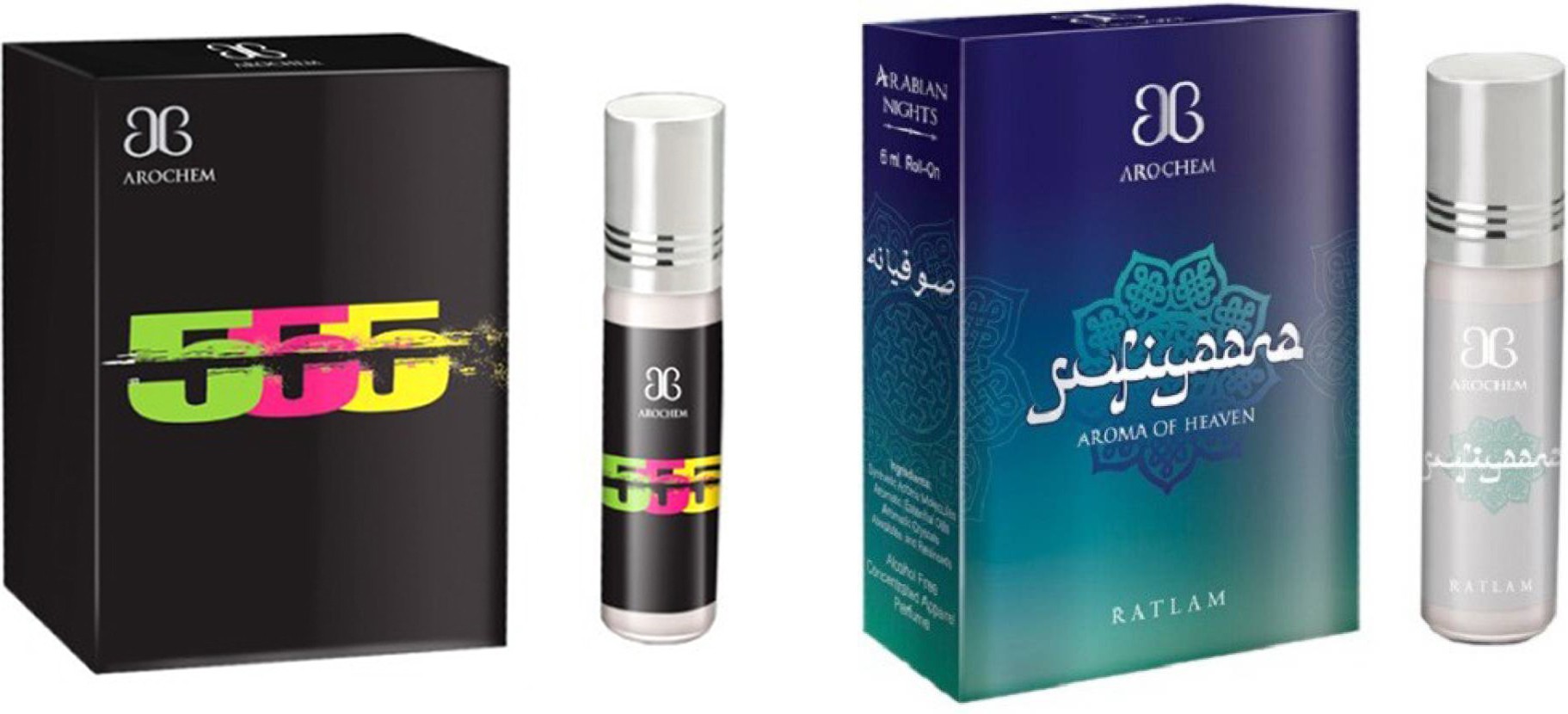 Arochem 555 and Sufiyaana (Combo Pack) Herbal Attar(Musk Arabia)