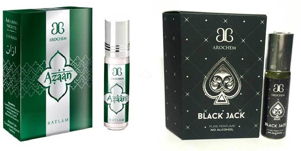 Arochem Azaan Black Jack Combo Floral Attar(Juhi)