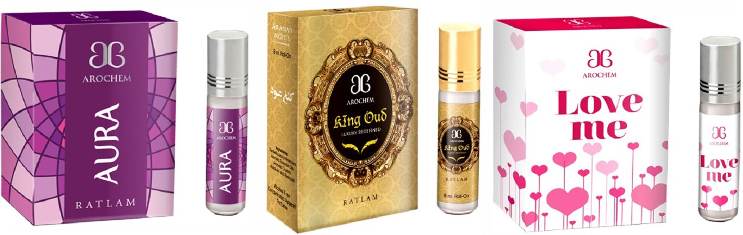 Arochem King oudh Love me Aura Combo Floral Attar(Sandalwood)