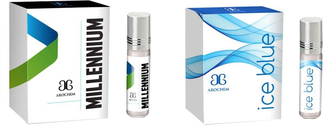 Arochem Millennium + Ice blue Herbal Attar(Musk)