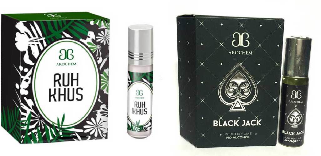 Arochem Ruh khus Black Jack Combo Floral Attar(Musk)