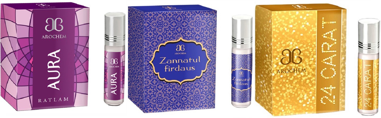 Arochem Zannatul firdaus 24 Carat Aura Combo Floral Attar(Musk)