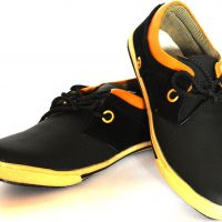 BLK LEATHER Casuals(Black)