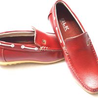 BLK LEATHER Loafers(Red)