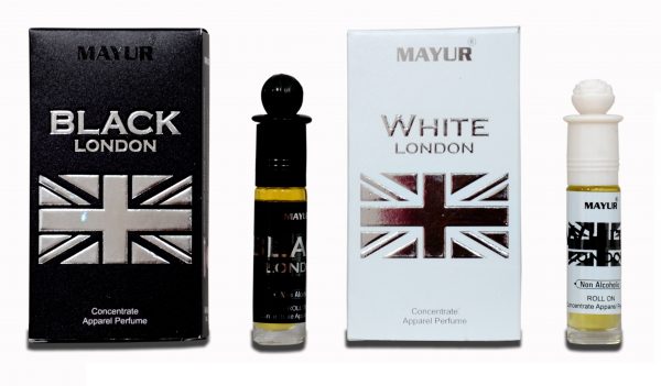 Mayur Black & White London combo Floral Attar(Citrus)