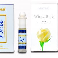Mayur Dew & White Rose (2pcs of 8ml) Floral Attar(Rose)
