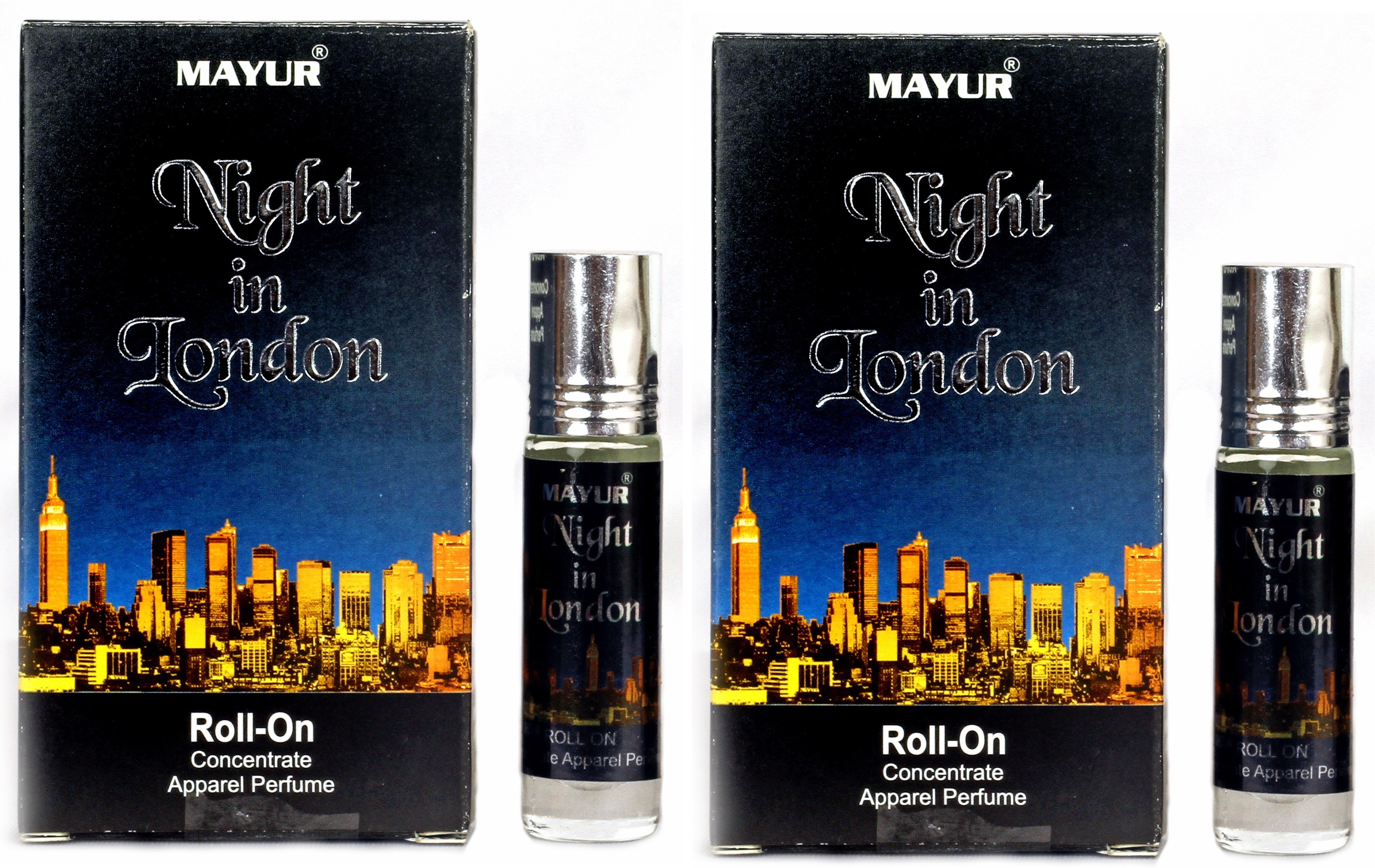 Mayur Night In London Roll On(Pack Of 2) Floral Attar(White Lotus)