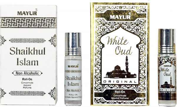 Mayur White oud 8ml+Shaikhul Islam 8ml combo Floral Attar(Islamic Bakhur)