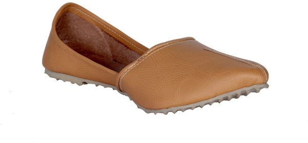 Panahi Camel Synthetic Leather Slip On Jutis Casuals