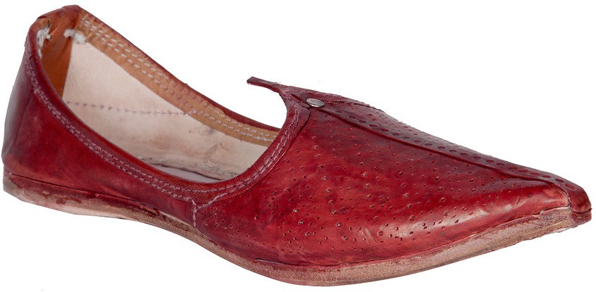 Panahi Red Genuine Leather Slip On Jutis Casuals