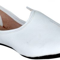 Panahi White Synthetic Leather Slip On Jutis Casuals