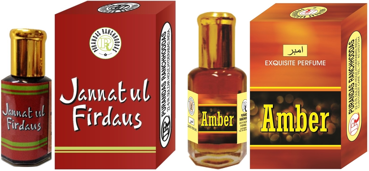 Purandas Ranchhoddas Jannatul-Firdaus & Amber Attar 6ml Each Floral Attar(Jannat ul Firdaus)