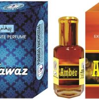Purandas Ranchhoddas PRS Amber & Fawaz Attar 6ml Each Herbal Attar(Amber)