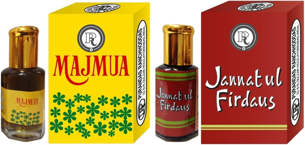 Purandas Ranchhoddas PRS Jannatul-Firdaus & Majmua 12ml Each Herbal Attar(Jannat ul Firdaus)