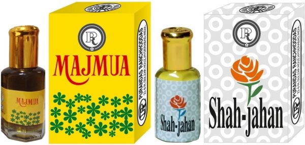 Purandas Ranchhoddas PRS Majmua & Shah-Jahan 12ml Each Herbal Attar(Blends (mukhallat))