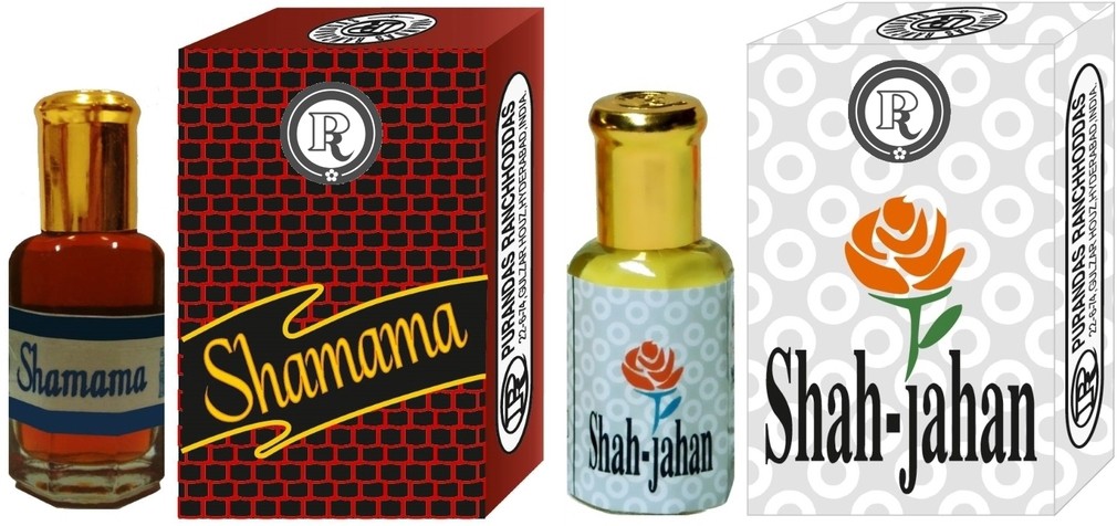 Purandas Ranchhoddas PRS Shamama & Shah-Jahan 12ml Each Herbal Attar(Shamana)